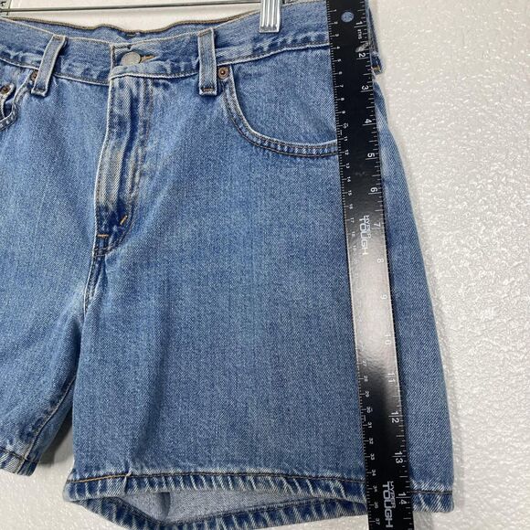 Levis Denim Bermudas Shorts Womens 12 Blue 100% Cotton High Rise - Picture 7 of 16